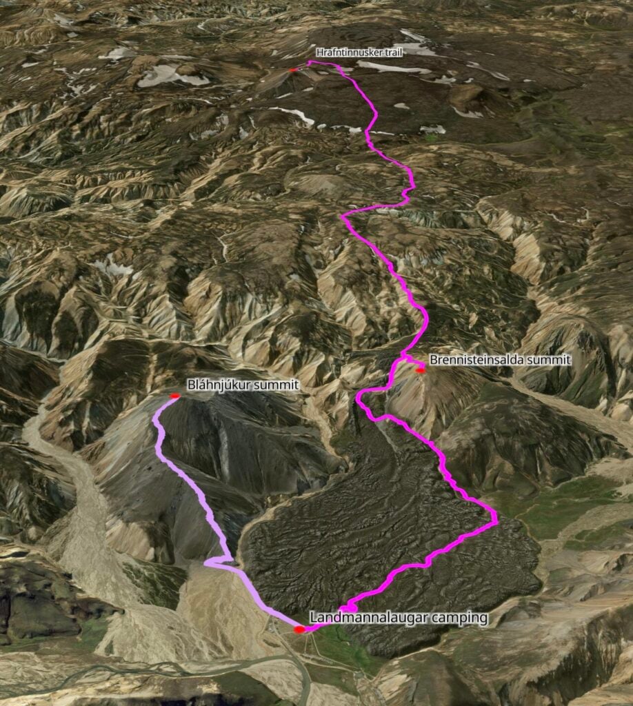 Hrafntinnusker & Brennisteinsalda hiking route
