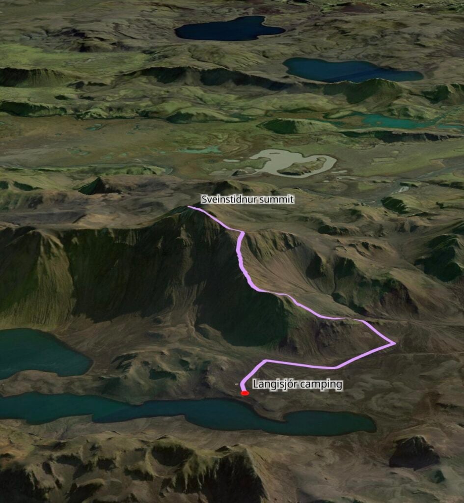 Sveinstindur hiking route