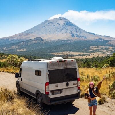 Driving my van to Iztaccíhuatl National Park