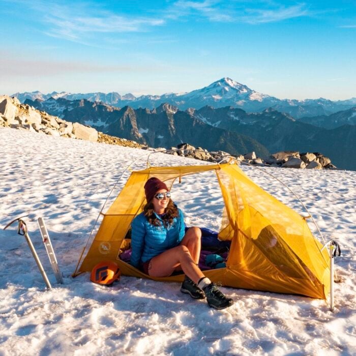 Camping on the Dome Glacier